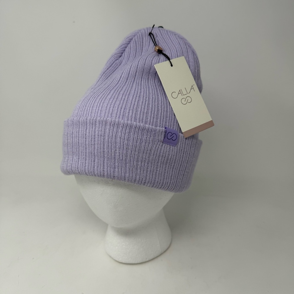 CALIA by Carrie Underwood Purple Ribbed Beanie Lilac NWT One Size